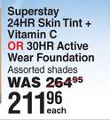 Maybelline Superstay 24HR Skin Tint + Vitamin C Or 30HR Active Wear Foundation-Each