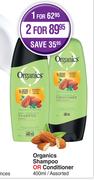 Organics Shampoo Or Conditioner Assorted-400ml Each