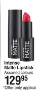 Yardley Intense Matte Lipstick (Assorted Colours)