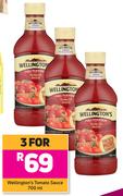 Wellington's Tomato Sauce 700ml- For 3