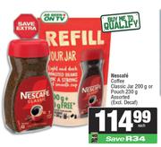 Nescafe Coffee Classic Jar 200g Or Pouch 230g-Each