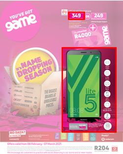Game Vodacom : It's Name Dropping Season (8 February - 7 March 2021), page 1