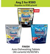 Finish Auto Dishwashing Tablets (All Variants)-For 2 x 45/50/56's