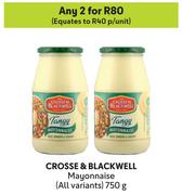 Crosse & Blackwell Mayonnaise (All Variants)-For 2 x 750g