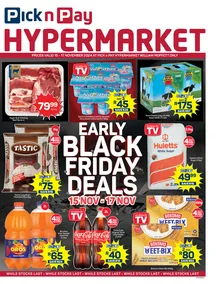 Pick n Pay Hypermarket Eastern Cape : Early Black Friday Specials (15 November - 17 November 2024)