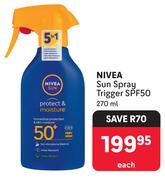 Nivea Sun Spray Trigger SPF50-270ml