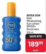 Nivea Sun Kids Moisturising Sun Lotion SPF50+ Sunscreen-200ml