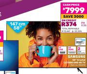 Samsung 58"(147cm) Crystal CU7000 UHD 4K TV
