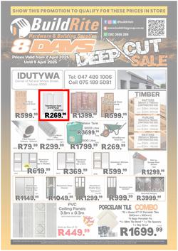 BuildRite Hardware & Building Supplies : Deep Cut Sale (02 April - 09 April 2025), page 1