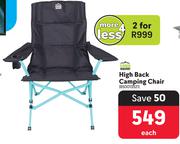 Campmaster High Back Camping Chair-For 2