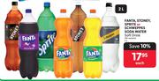 Fanta, Stoney, Sprite Or Schweppes Soda Water Soft Drink (All Variants)-2L Each