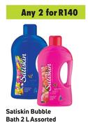 Satiskin Bubble Bath Assorted-For 2 x 2 Ltr