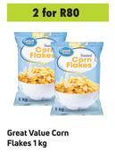 Great Value Corn Flakes-For 2 x 1kg