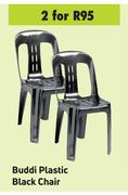 Buddi Plastic Black Chair-For Any 2