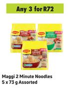 Maggi 2 Minute Noodles Assorted-For Any 3 x 5 x 73g