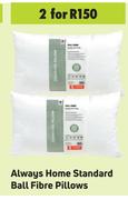 Always Home Standard Ball Fibre Pillows-For Any 2