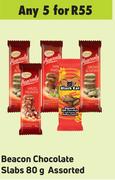 Beacon Chocolate Slabs Assorted-For Any 5 x 80g