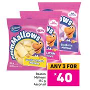 Beacon Mallows Assorted-For 3 x 150g