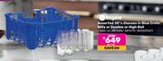 Regent Assorted 30's Glasses In Blue Crate, Willy Or Zombie Or High Ball-Per Set
