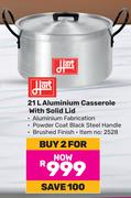 Hart 21L Aluminium Casserole With Solid Lid-For 2