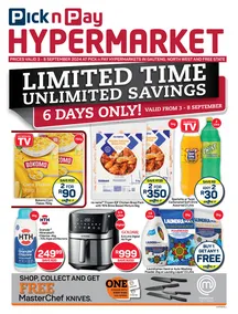 Pick n Pay Hypermarket Gauteng, North West & Free State : Limited Time Specials (03 September - 08 September 2024)