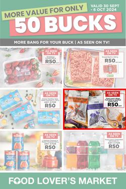 Food Lover's Market Gauteng, Limpopo, North West, Mpumalanga, Free State : 50 Bucks (30 September - 06 October 2024), page 1
