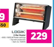 Logik 2 Bar Heater