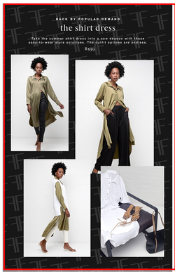 Foschini : Back By Popular Demand, The Shirt Dress (Request Valid Dates From Retailer), page 1