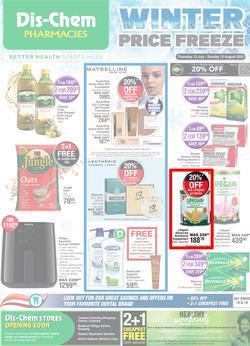 Dis-Chem : Winter Price Freeze (13 July - 13 August 2023), page 1