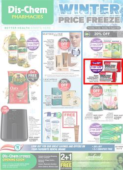 Dis-Chem : Winter Price Freeze (13 July - 13 August 2023), page 1