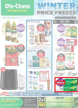 Dis-Chem : Winter Price Freeze (13 July - 13 August 2023), page 1