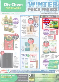 Dis-Chem : Winter Price Freeze (13 July - 13 August 2023), page 1