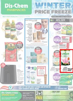 Dis-Chem : Winter Price Freeze (13 July - 13 August 2023), page 1