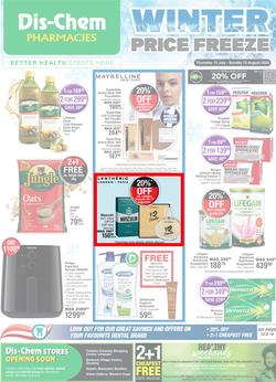 Dis-Chem : Winter Price Freeze (13 July - 13 August 2023), page 1