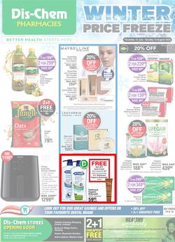 Dis-Chem : Winter Price Freeze (13 July - 13 August 2023), page 1