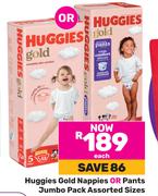 Huggies Gold Nappies Or Pants Jumbo Pack Assorted Sizes