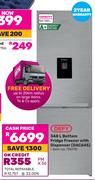 Defy 348L Bottom Fridge Freezer With Dispenser DAC645