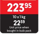 Illovo White Sugar-10 x 1Kg
