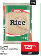 Econo Medium Grain Rice-10Kg Each