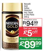 Nescafe Gold Coffee (Selected Excl. Decaf Or Doy Pack)-200g Each