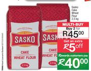 Sasko Cake Wheat Flour-For 2 x 2.5Kg