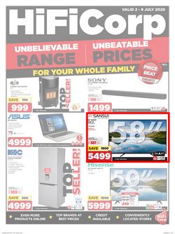 HiFi Corp : Unbeatable Prices! (02 July - 08 July 2020), page 1