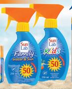 Sun Lab Water & Sun Trigger Spray SPF50 Or Kids Trigger Spray SPF50-250ml