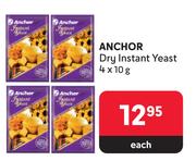 Anchor Dry Instant Yeast-4 x 10g Each