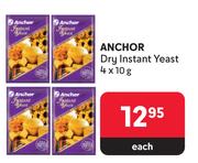 Anchor Dry Instant Yeast-4 x 10g Each