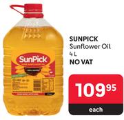 Sunpick Sunflower Oil-4L Each