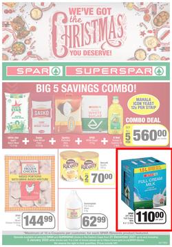 SPAR & SUPERSPAR EASTERN CAPE : We've Got The Christmas You Deserve (21 December 2021 - 2 January 2022) Valid In Spar: Amahlathi, Bedford, Buffalo Flats, Superspar: Butterworth, Daku, Engcobo, Highway, page 1