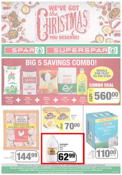 SPAR & SUPERSPAR EASTERN CAPE : We've Got The Christmas You Deserve (21 December 2021 - 2 January 2022) Valid In Spar: Amahlathi, Bedford, Buffalo Flats, Superspar: Butterworth, Daku, Engcobo, Highway, page 1