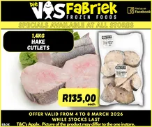 Die Visfabriek : Specials (04 March - 08 March 2026)