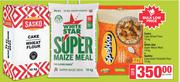 Sasko Cake Wheat Flour 10Kg+White Star Super Maize Meal 10Kg+Spekko Long Grain Parboiled Rice 10Kg
